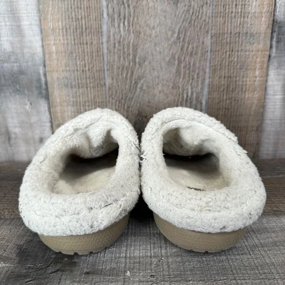 Little Kids Crocs Classic Lined Taupe Casual Comfort Slip On Clogs Shoes Size 12 - Picture 4 of 11